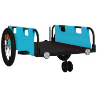 Produktbild för Cykelvagn blå oxfordtyg och järn