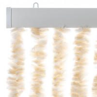 Produktbild för Insektsgardin beige och vit 100x230 cm chenille