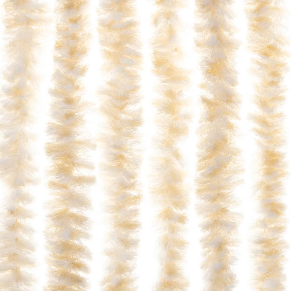 Produktbild för Insektsgardin beige och vit 100x230 cm chenille