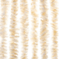Produktbild för Insektsgardin beige och vit 100x230 cm chenille