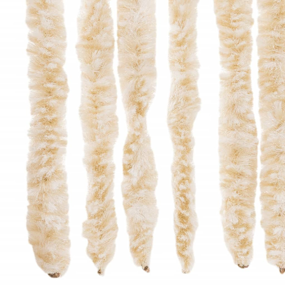 Produktbild för Insektsgardin beige och vit 100x230 cm chenille