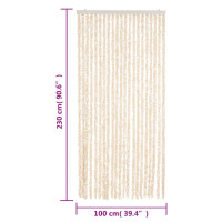 Produktbild för Insektsgardin beige och vit 100x230 cm chenille