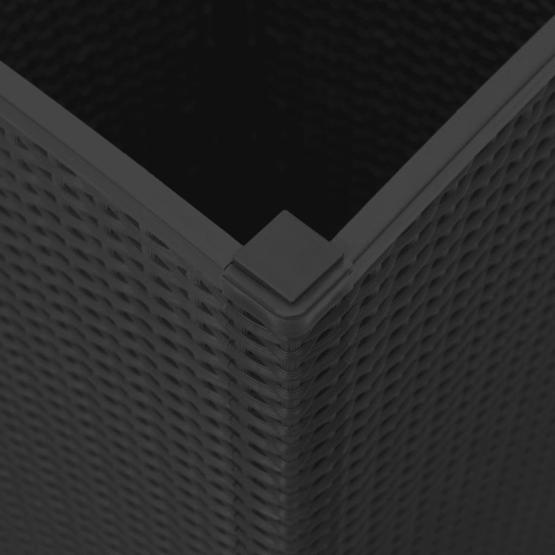Produktbild för Odlingslådor 2 st svart 32,5x32,5x57 cm PP