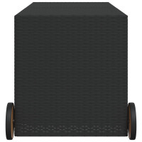 Produktbild för Dynbox på hjul svart 283L konstrottning