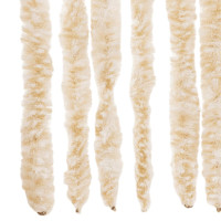 Produktbild för Insektsgardin beige och vit 56x185 cm chenille