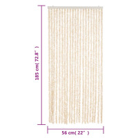 Produktbild för Insektsgardin beige och vit 56x185 cm chenille