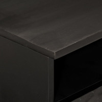 Produktbild för Soffbord svart 80x54x40 cm massivt mangoträ