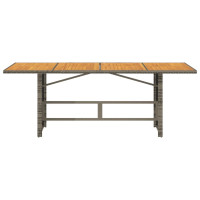 Produktbild för Trädgårdsbord med akaciaträ grå 190x80x74 cm konstrotting