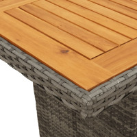 Produktbild för Trädgårdsbord med akaciaträ grå 190x80x74 cm konstrotting