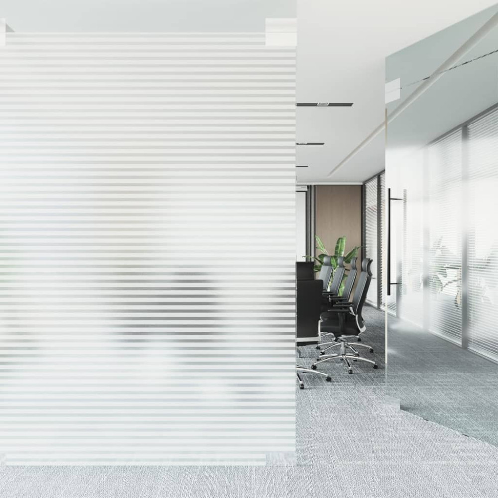 Produktbild för Fönsterfilmer frostad randig design PVC