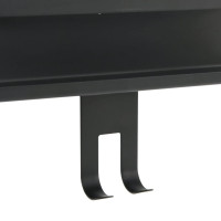Produktbild för Duschhylla matt svart borstat 304 rostfritt stål