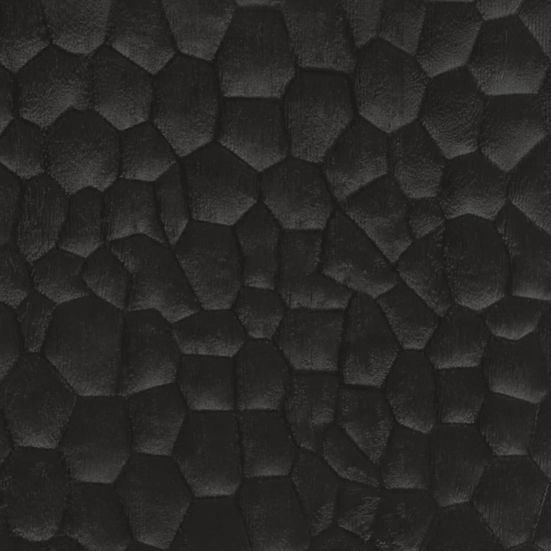 Produktbild för Badrumsskåp svart 38x33x160 cm massivt mangoträ