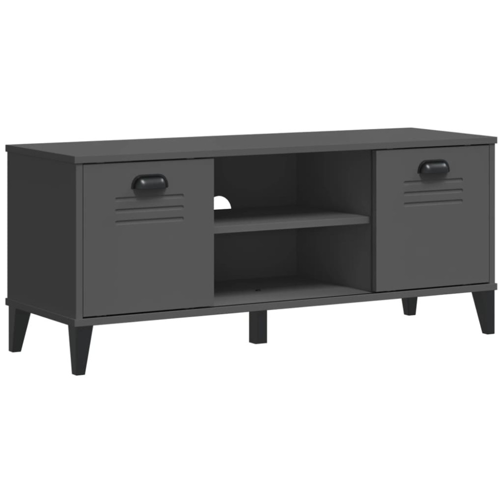 Produktbild för Skobänk VIKEN antracitgrå 106x35x45 cm konstruerat trä