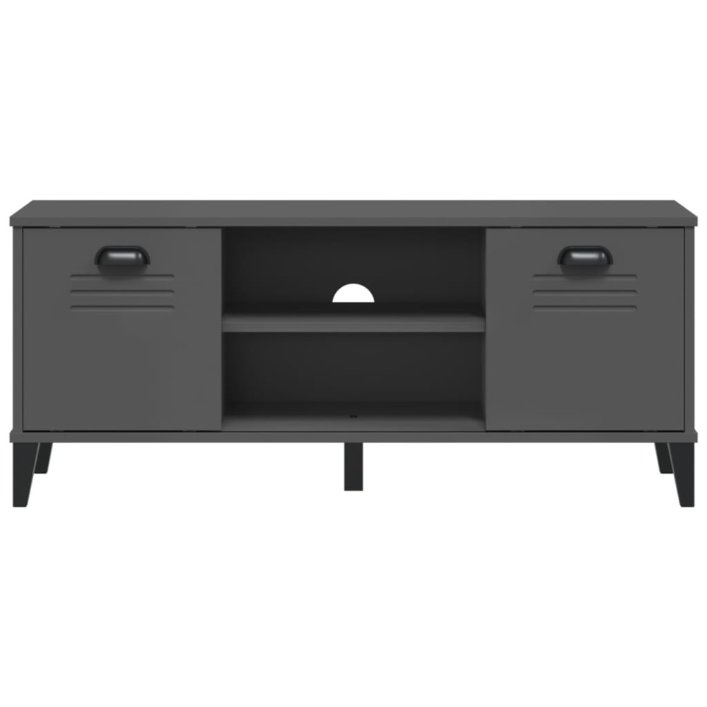 Produktbild för Skobänk VIKEN antracitgrå 106x35x45 cm konstruerat trä