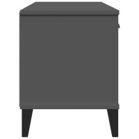 Produktbild för Skobänk VIKEN antracitgrå 106x35x45 cm konstruerat trä