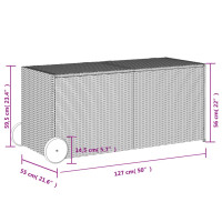 Produktbild för Dynbox på hjul blandad beige 283L konstrottning