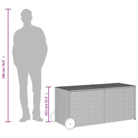 Produktbild för Dynbox på hjul blandad beige 283L konstrottning