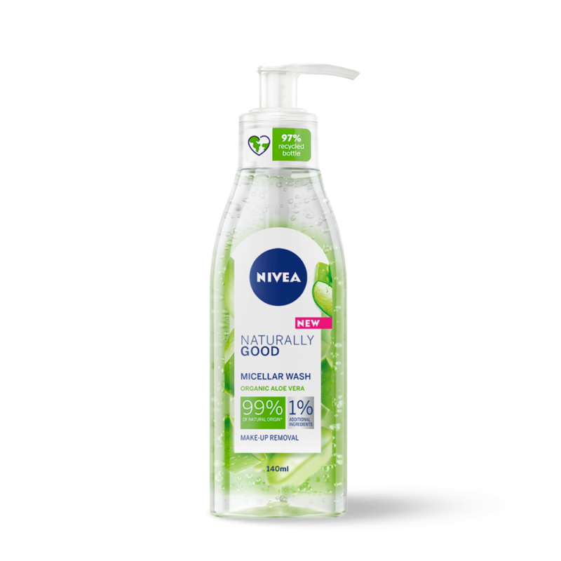 Produktbild för Nivea Naturally Good Micellar Wash 140 ml
