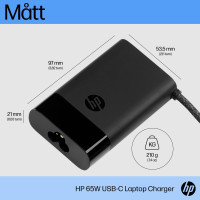 Produktbild för HP USB-C 65 W laddare för bärbar dator