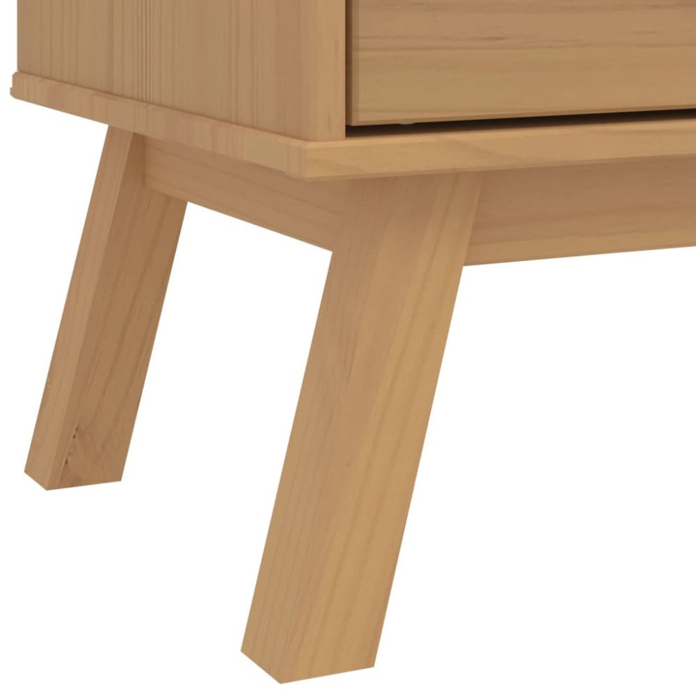 Produktbild för Garderob OLDEN brun 76,5x53x172 cm massiv furu