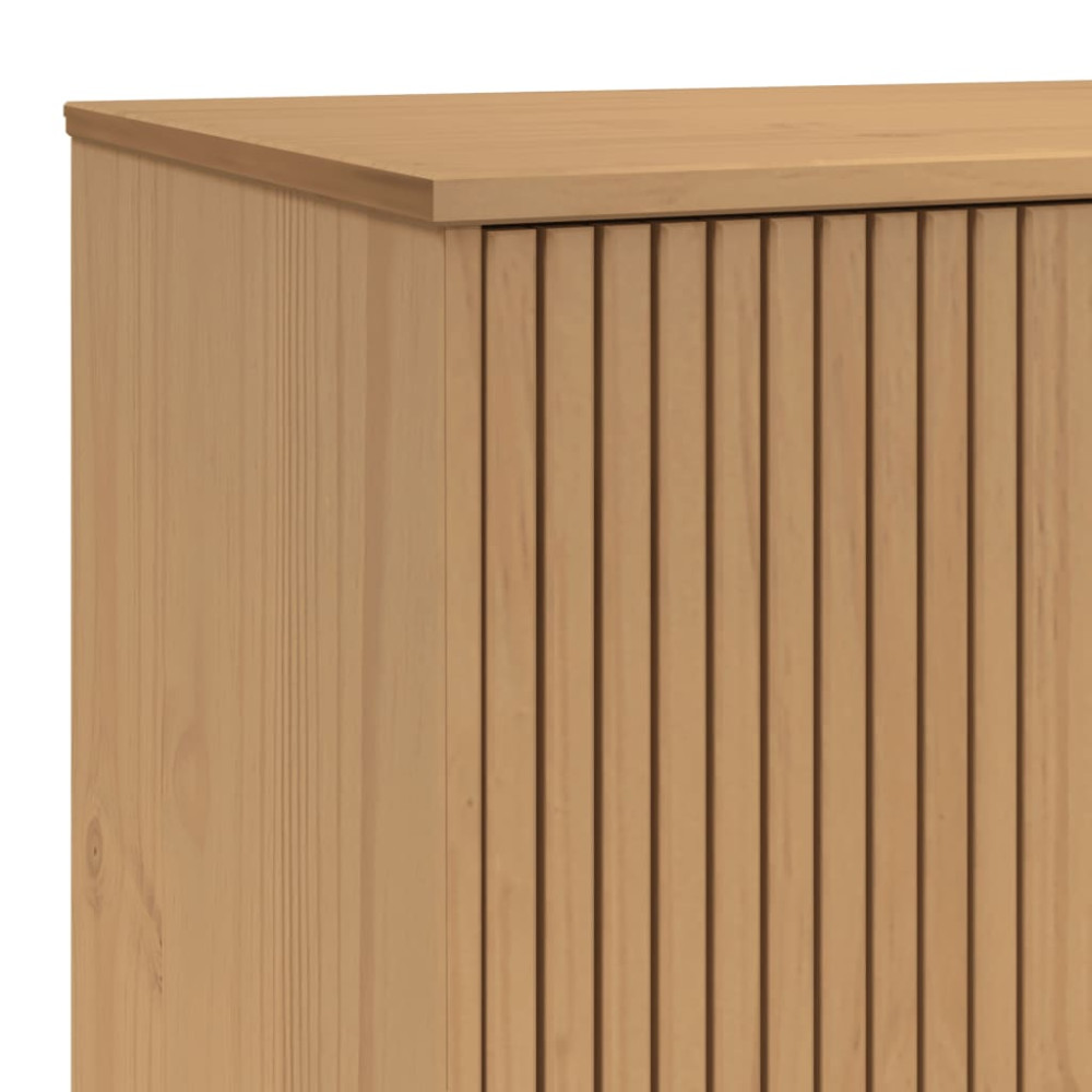 Produktbild för Garderob OLDEN brun 76,5x53x172 cm massiv furu