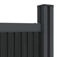 Produktbild för Staketpanel WPC grå 173x186 cm