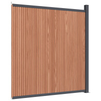 Produktbild för Staketpanel WPC brun 173x186 cm