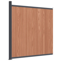 Produktbild för Staketpanel WPC brun 173x186 cm