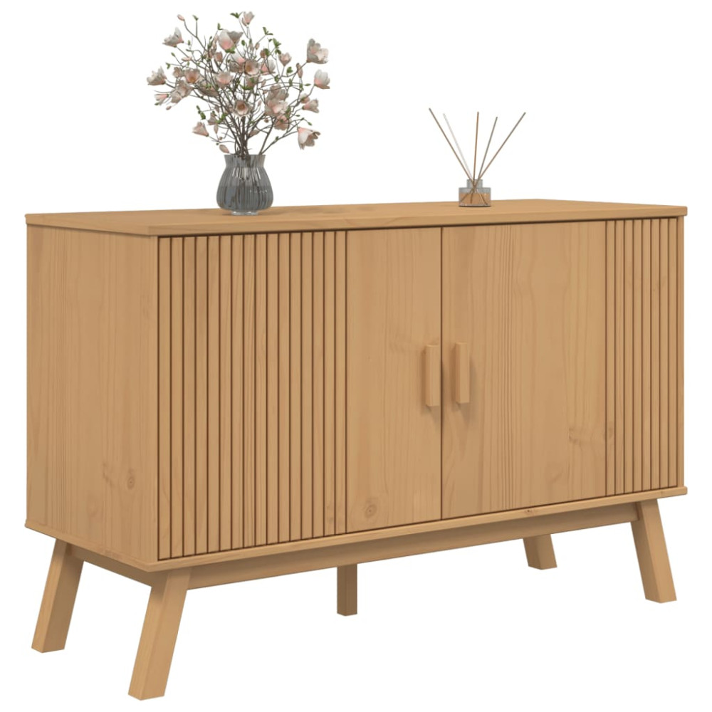 Produktbild för Skänk OLDEN brun 114x43x73,5 cm massiv furu