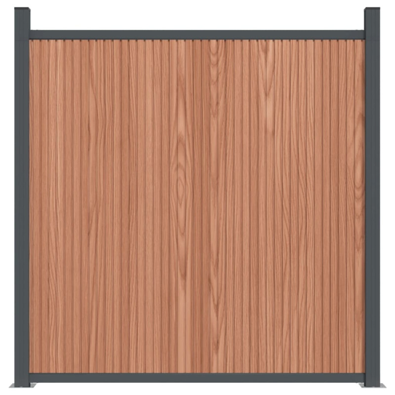 Produktbild för Staketpanel WPC brun 180x186 cm