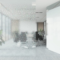Produktbild för Fönsterfilmer 3 st frostat 3D regnbågsmönster PVC