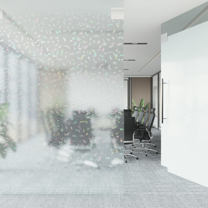Produktbild för Fönsterfilmer 5 st frostat 3D regnbågsmönster PVC