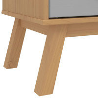 Produktbild för Garderob OLDEN grå och brun 76,5x53x172 cm massiv furu