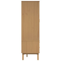 Produktbild för Garderob OLDEN grå och brun 76,5x53x172 cm massiv furu