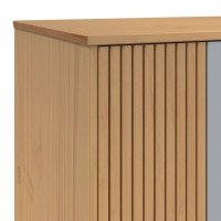 Produktbild för Garderob OLDEN grå och brun 76,5x53x172 cm massiv furu