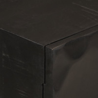 Produktbild för Skänk svart 55x30x76 cm massivt mangoträ och järn