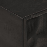 Produktbild för Avlastningsbord svart 90x30x76 cm massivt mangoträ och järn