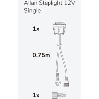 Miniatyr av produktbild för Allan Steplight 1-pack 12V 3000K 5lm IP67