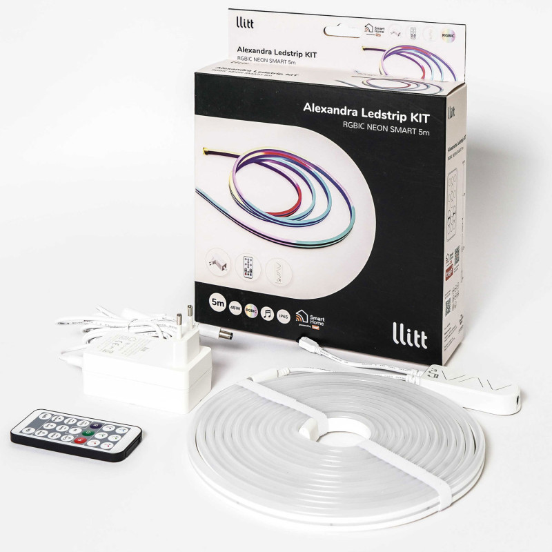 Produktbild för Alexandra Ledstrip kit RGBIC Neon Smart Tuya WiFi 5m???