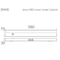 Miniatyr av produktbild för Jenny 580 Köksbänksbelysning Dimbar 3000K 1000lm 580cm