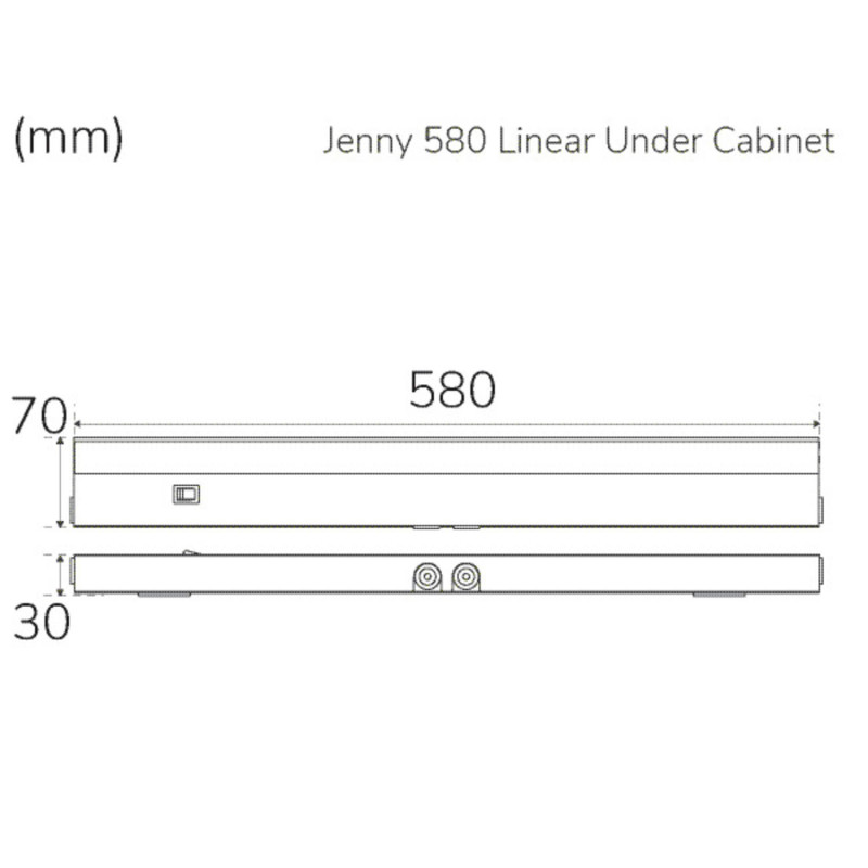 Produktbild för Jenny 580 Köksbänksbelysning Dimbar 3000K 1000lm 580cm