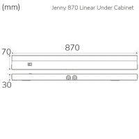 Miniatyr av produktbild för Jenny 870 Köksbänksbelysning Dimbar 3000K 1000lm 870cm