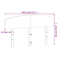 Produktbild för Huvudgavel vaxbrun 140 cm massiv furu