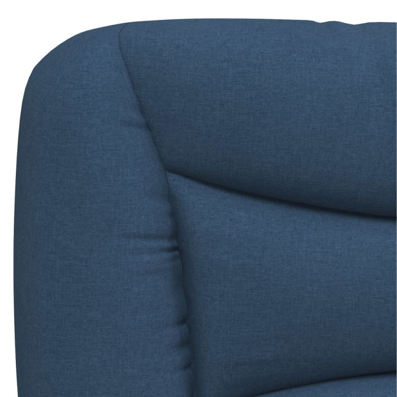 Produktbild för Sängram med huvudgavel blå 160x200 cm tyg