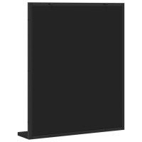 Produktbild för Badrumsspegel med hylla svart 50x12x60 cm konstruerat trä