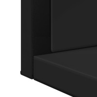 Produktbild för Badrumsspegel med hylla svart 50x12x60 cm konstruerat trä