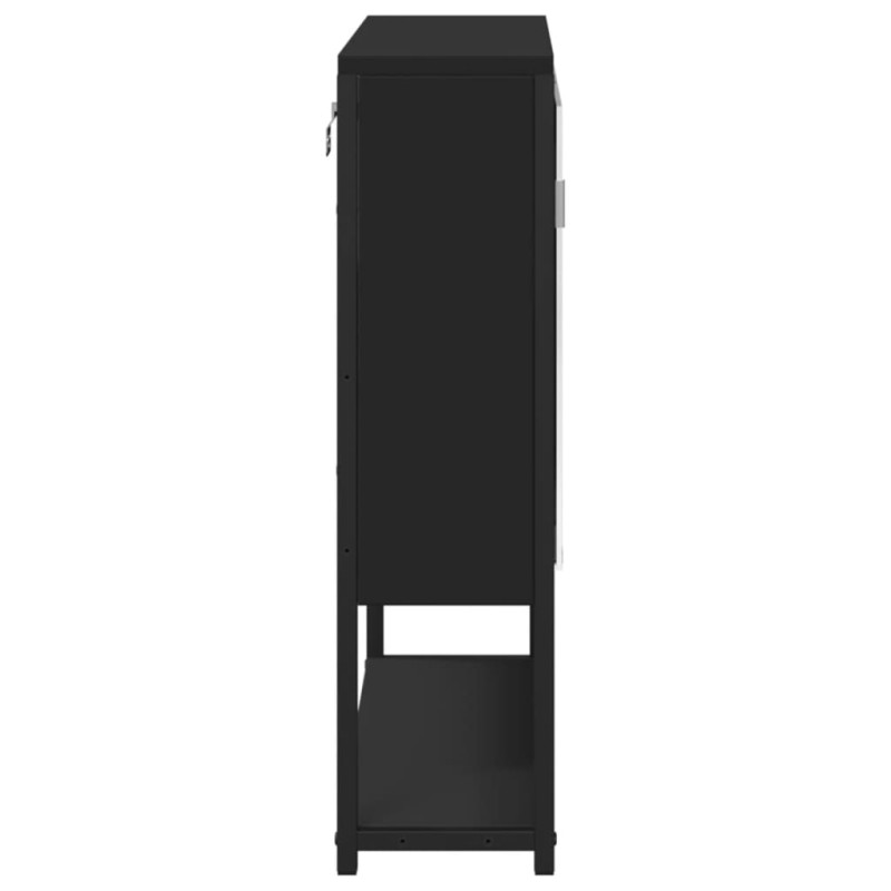 Produktbild för Spegelskåp för badrum svart 60x16x60 cm konstruerat trä