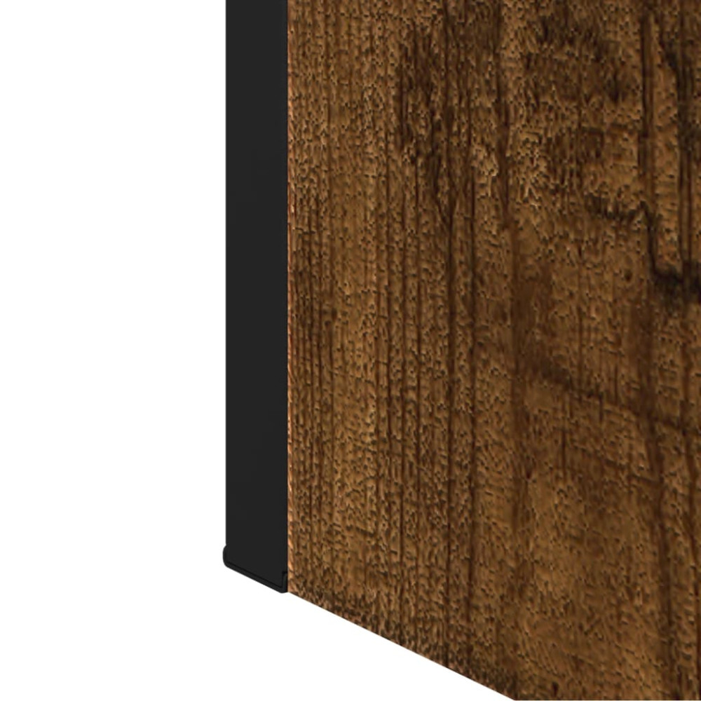 Produktbild för Spegelskåp för badrum rökfärga ek 60x16x60 cm konstruerat trä