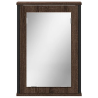 Miniatyr av produktbild för Spegelskåp för badrum brun ek 42x12x60 cm konstruerat trä