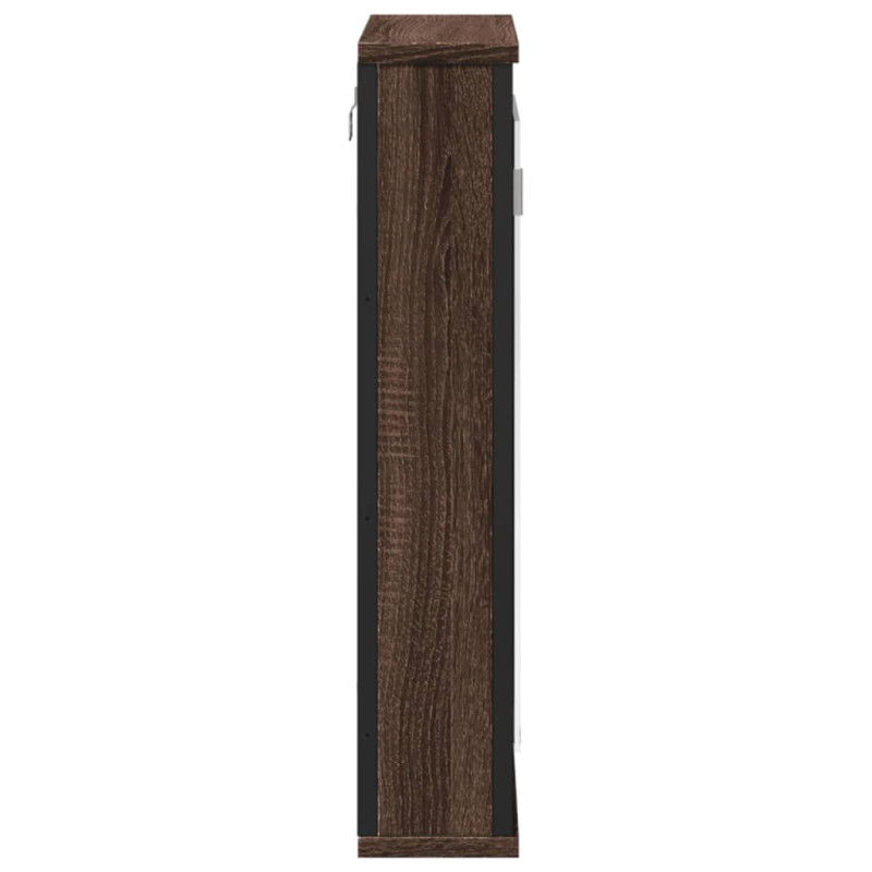 Produktbild för Spegelskåp för badrum brun ek 42x12x60 cm konstruerat trä